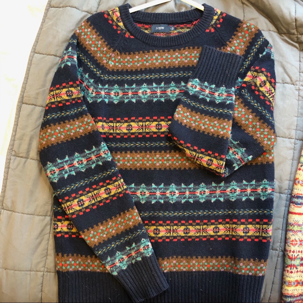 J Crew Fair Isle Lambswool Sweater